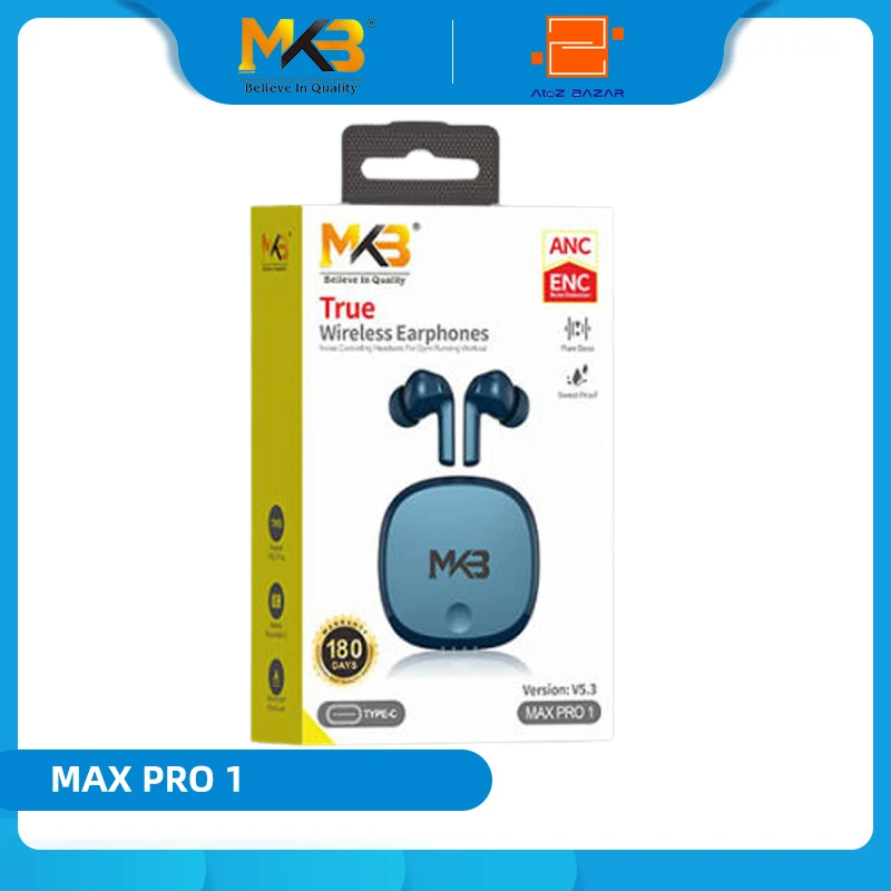 MKB Max Pro 1 ANC + ENC True Wireless Earphones