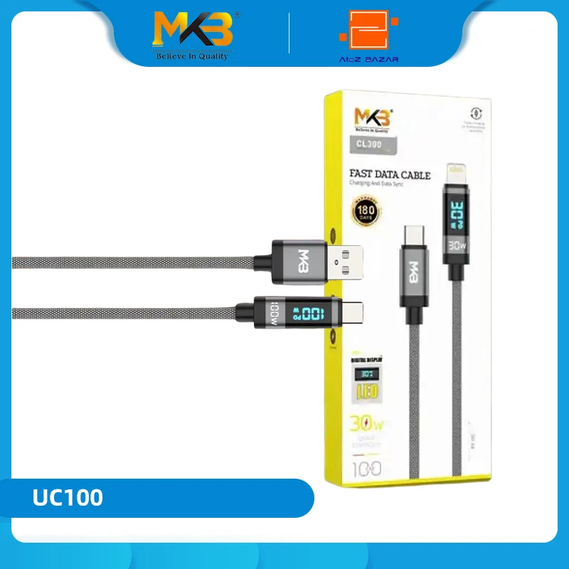 MKB UC100 Braided 100W PD3.1 Data And Charging Cable - Image 3