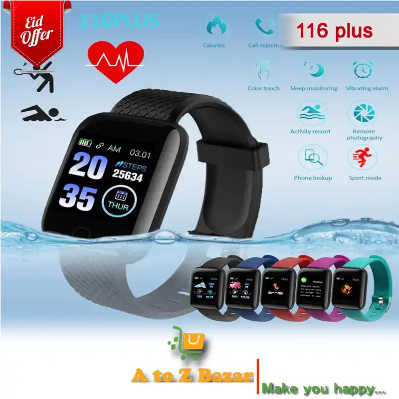 116 Plus Smart Watch 1.3 Inch Tft Color Screen Waterproof Sports Smart Watch