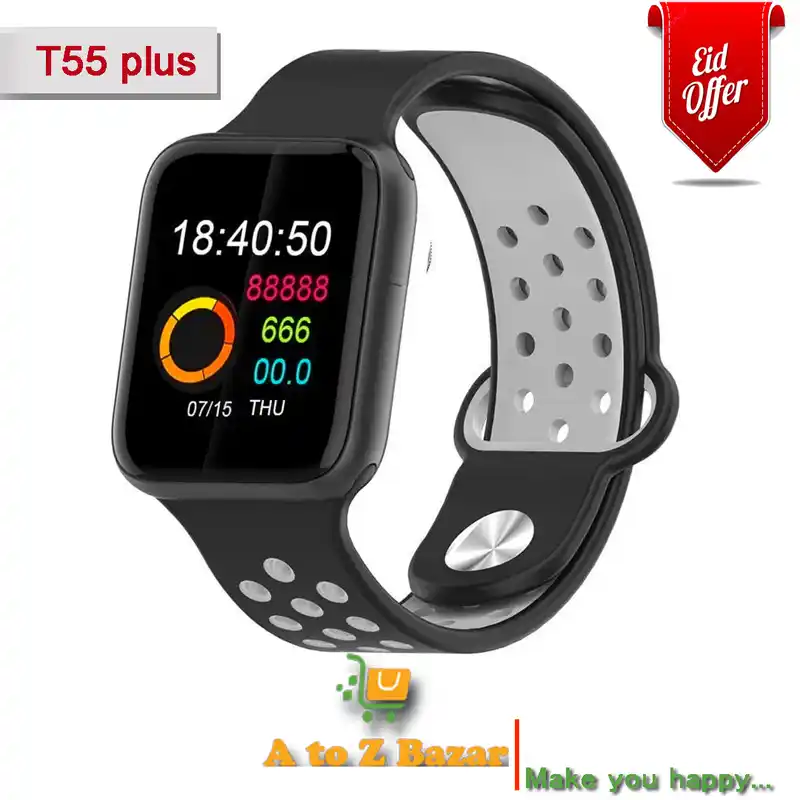Rectangular T55 Plus Smartwatch T55 Plus Smart Watch Bluetooth Call