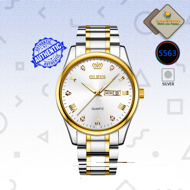 OLEVS 5563 Quartz wrist watch waterproof watch for Men and Women