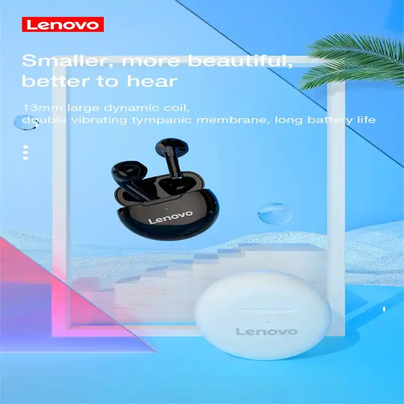 Lenovo HT38 Wireless Bluetooth Earphones Waterproof TWS 9D Stereo Sound Touch Control Low Latency With Mic