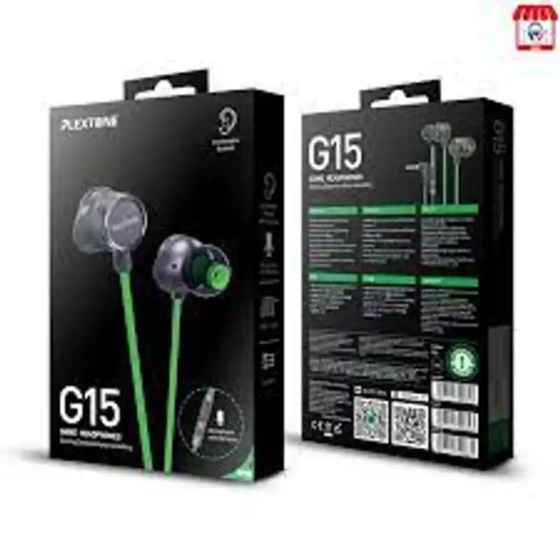 Plextone G15 Game Earphone 3.5mm Bass Hammerhead Gaming Earbuds Stereo Wired Magnetic Headset With Microphone in Ear for Phone PC MP3-- 3.5 mm audio jacks