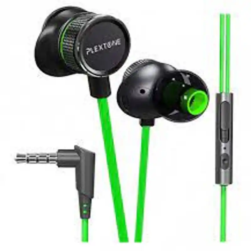 Plextone G15 Game Earphone 3.5mm Bass Hammerhead Gaming Earbuds Stereo Wired Magnetic Headset With Microphone in Ear for Phone PC MP3-- 3.5 mm audio jacks