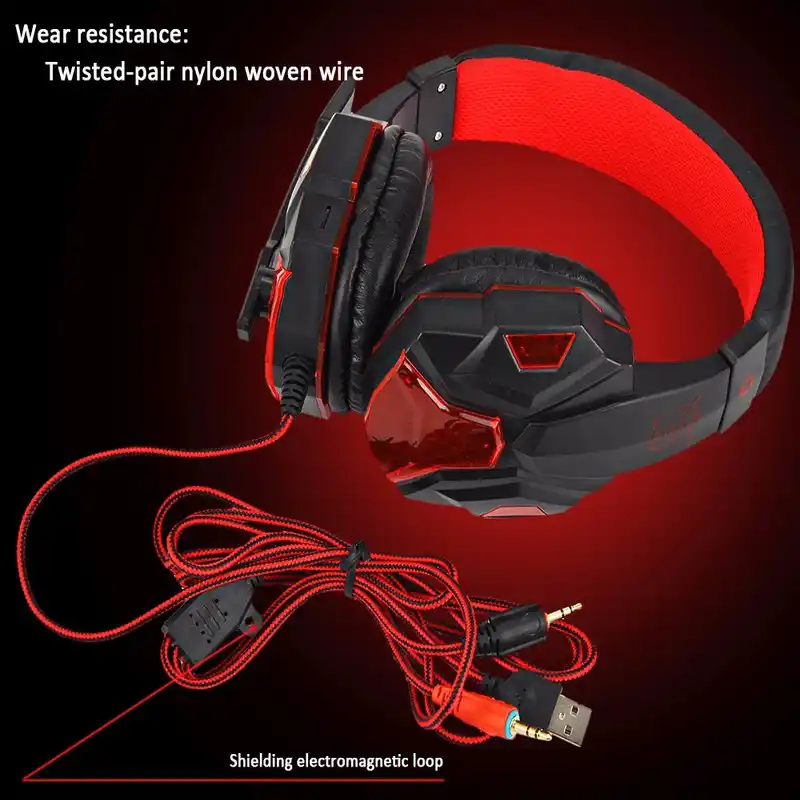 PLEXTONE PC780 Gaming Headphone Over-ear Stereo Bass with Mic for PC Wired Headset with LED Light Computer Earphone Noise Cancel
