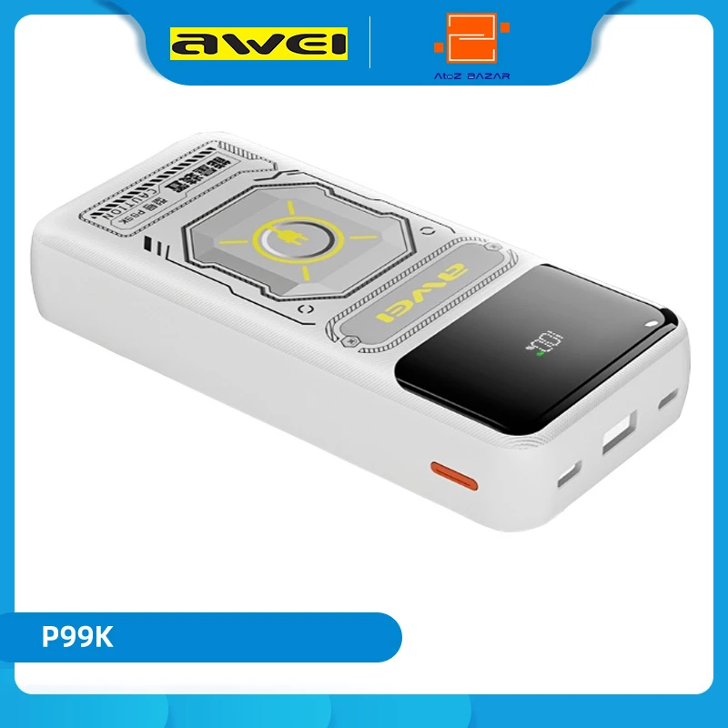 Awei P99K 20000 mAh Multiple Output Power Bank with Cables - Image 9