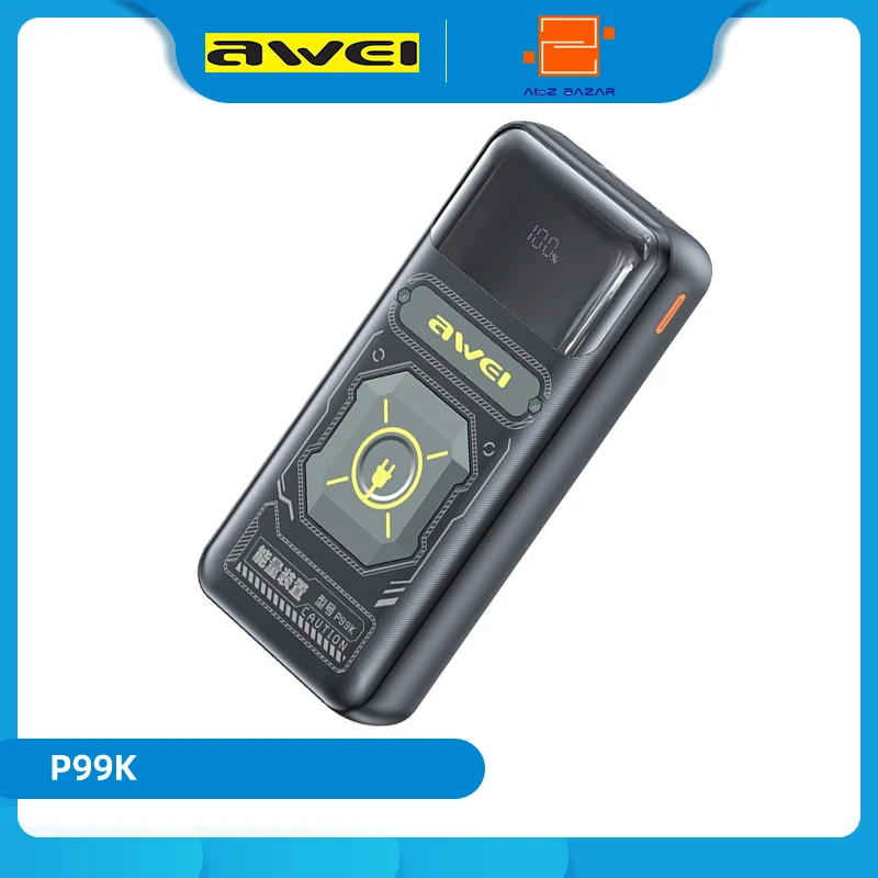 Awei P99K 20000 mAh Multiple Output Power Bank with Cables - Image 5