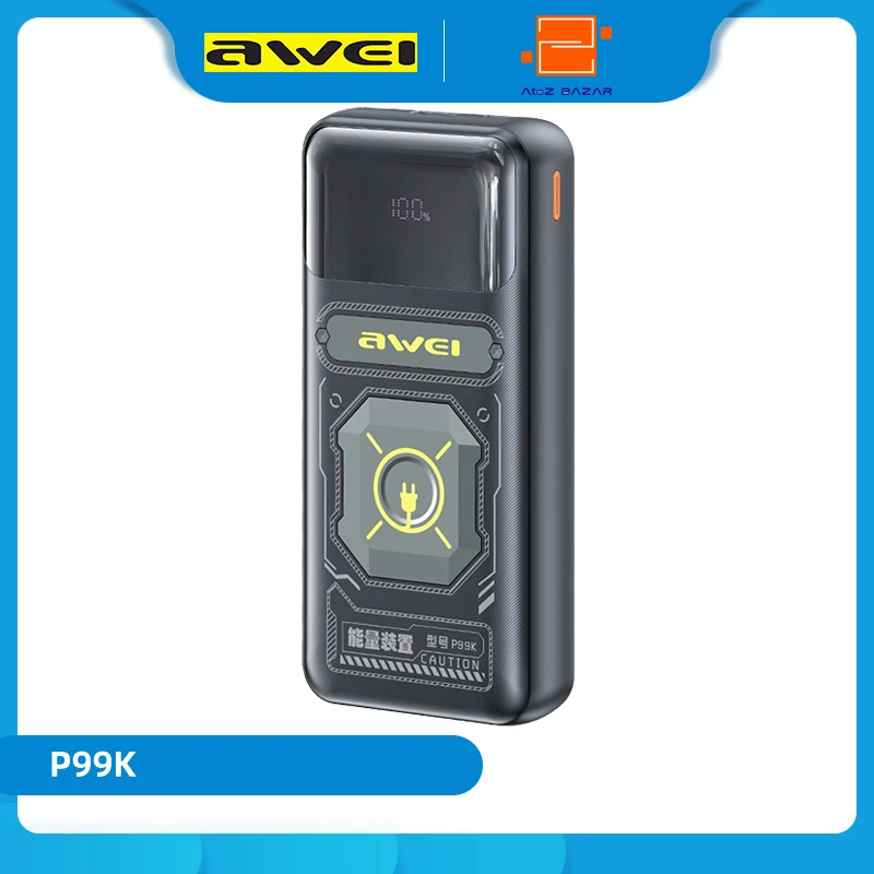 Awei P99K 20000 mAh Multiple Output Power Bank with Cables - Image 8