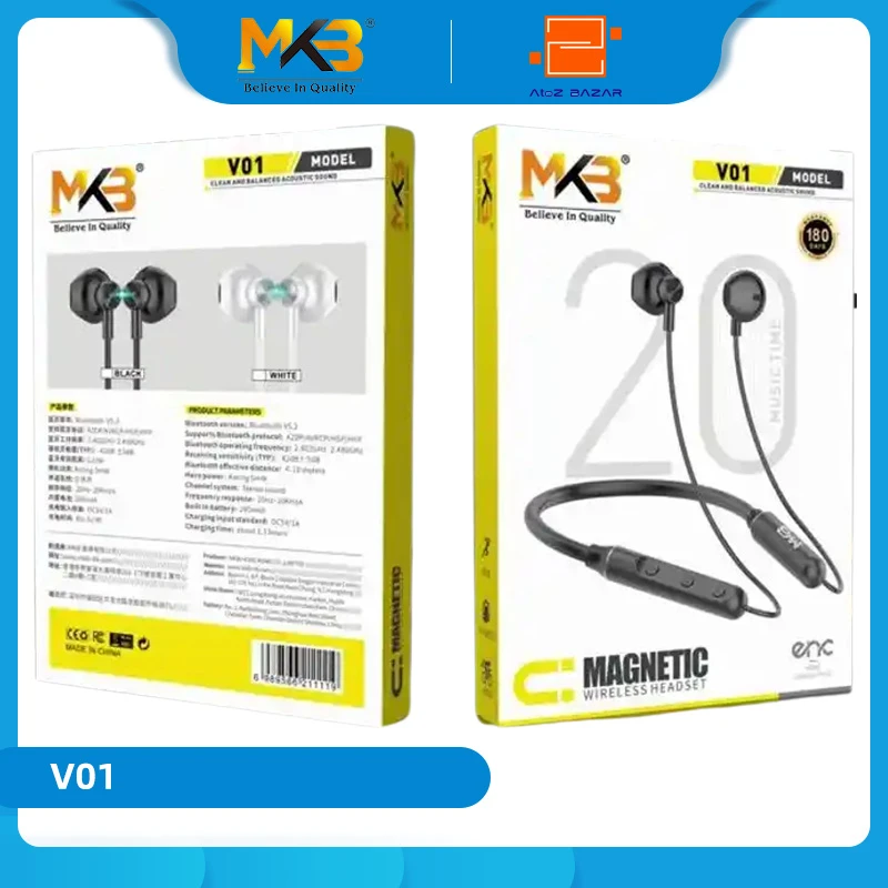 MKB V01 Magnetic ENC Wireless Neckband