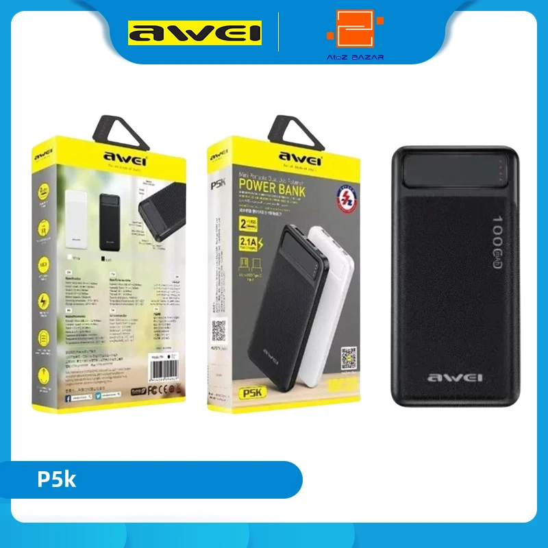 Awei P5k 10000mAh PD Fast Charge Power Bank - Image 6