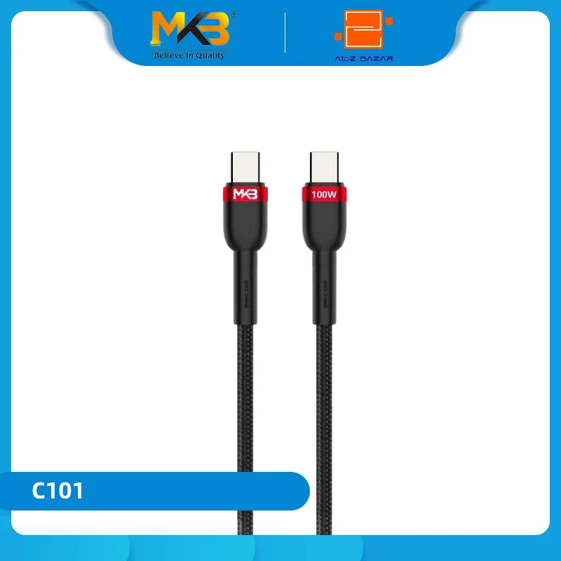 MKB C101 Braided 100W TYPE-C to TYPE-C Cable