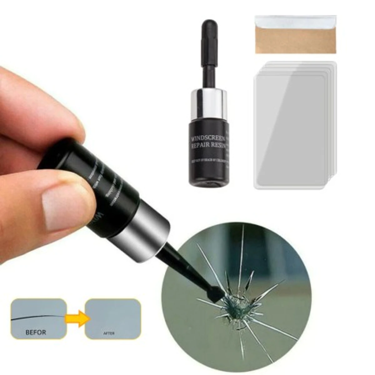 Cracked Glass Repair Kit Windshield Nano Repair Liquid DIY Car Window Phone Screen Repair Utensil Scratch Crack Restore TSLM1