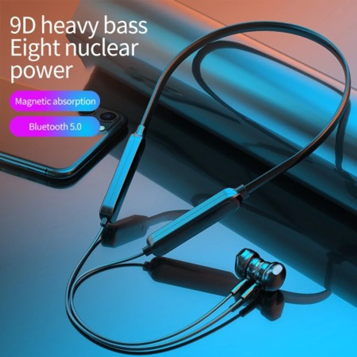 G05 Wireless Bluetooth 5.0 Earphone Neckband Magnetic Headphones with Mic