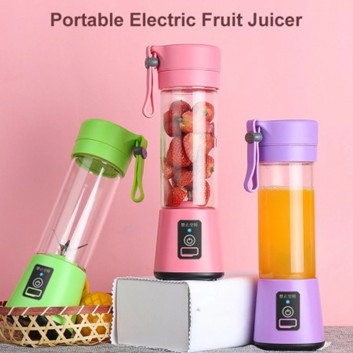 Portable USB Mixer Electric Fruit Juicer Handheld Juice Maker Blender Stirring Rechargeable Mini Food Processor Juice Cup