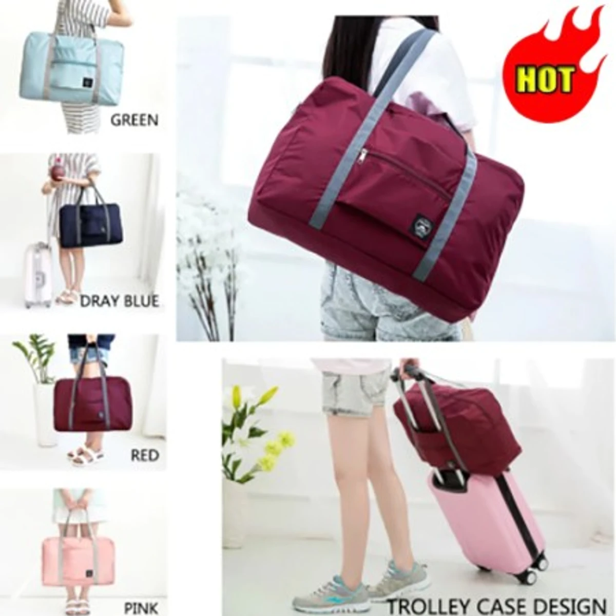 Foldable Travel Bags Unisex Large Capacity Luggage WaterProof Handbags
