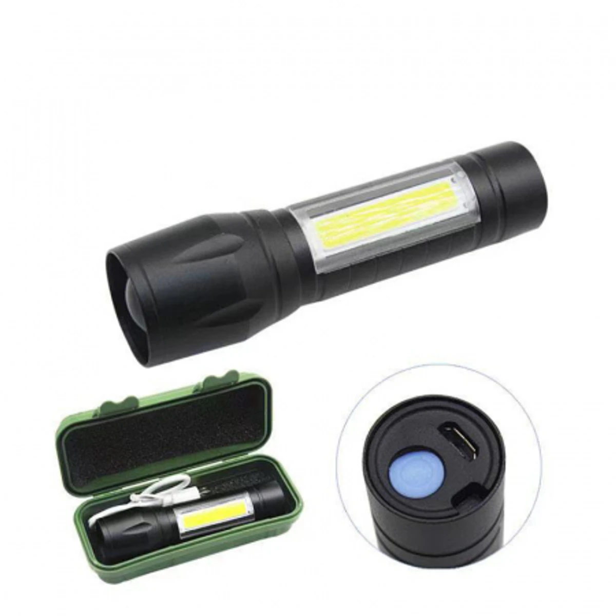 Geepas GP-009 Rechargeable Led Flashlight Torch Lamp