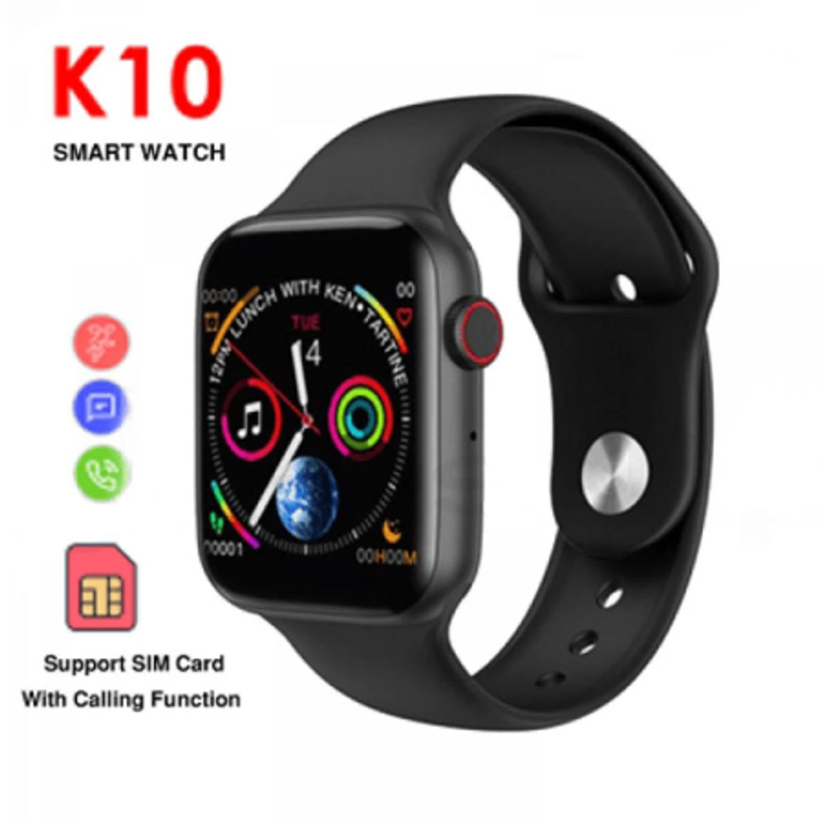 K10 Smartwatch Sim Supported Smart Watch