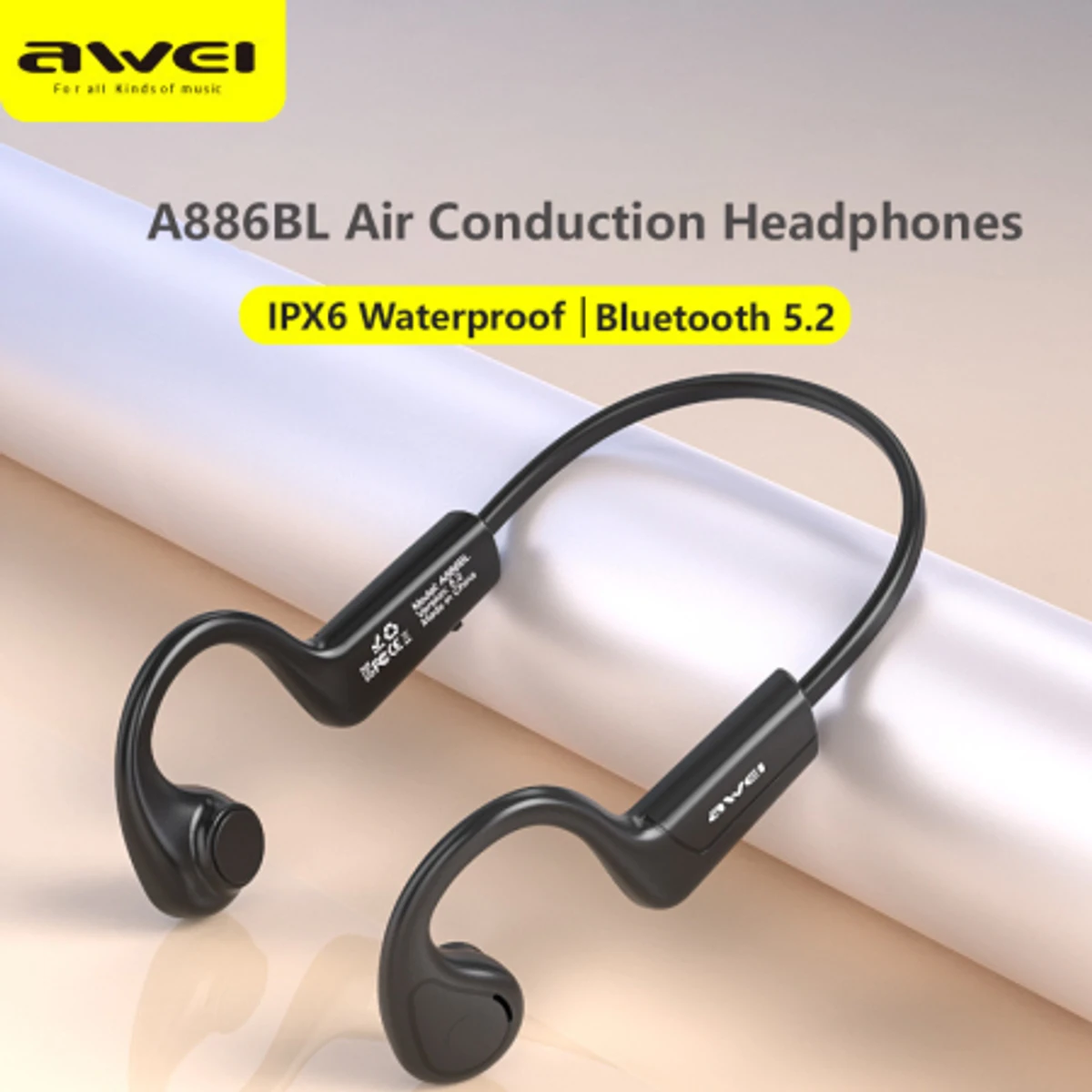 Awei A886BL Air Conduction Wireless Headphones Bluetooth 5.2 Sport Earphone