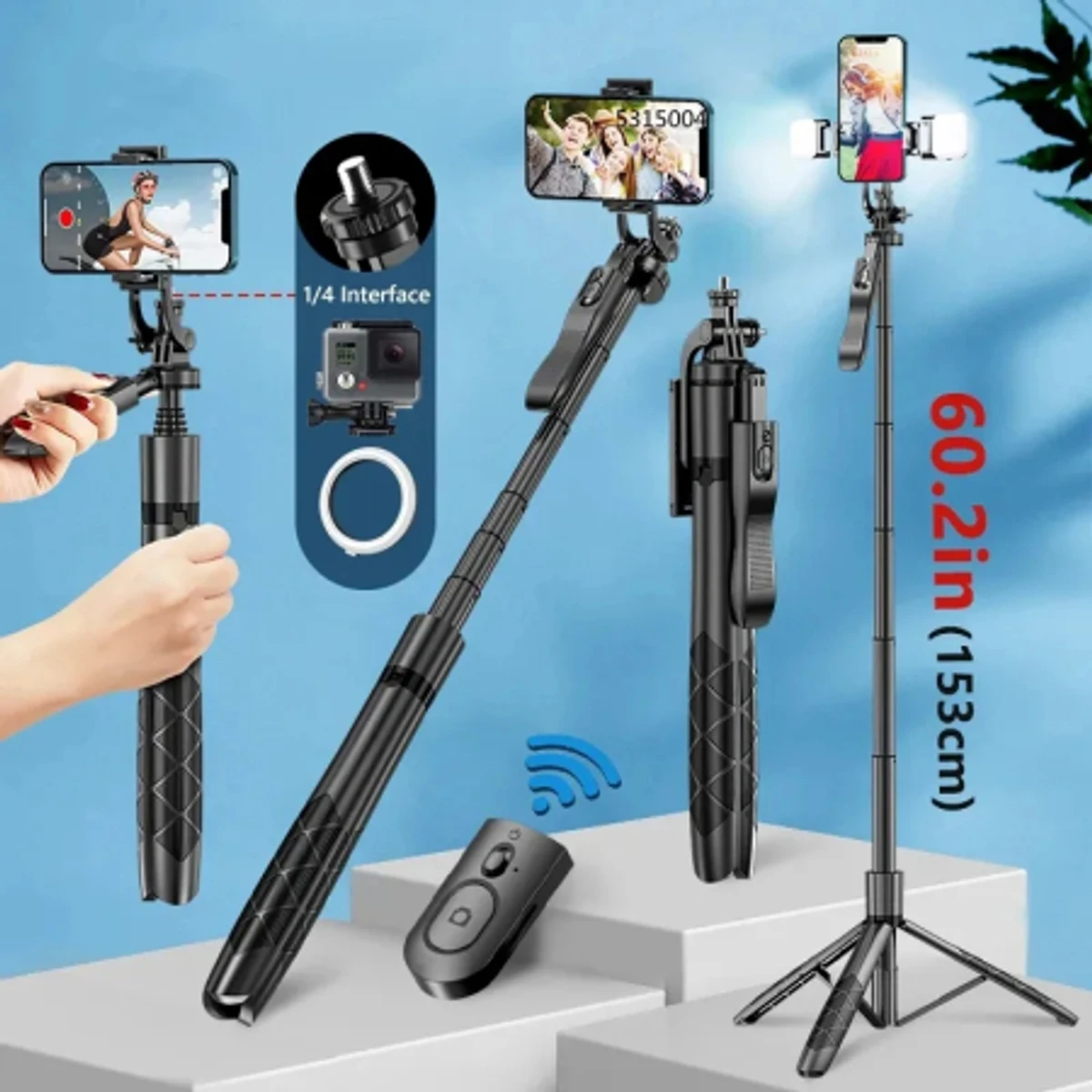 K28 Long Wireless Selfie Stick Tripod Stand Foldable Monopod With Remote shutter For Smartphones TIKTOK Shooting Live