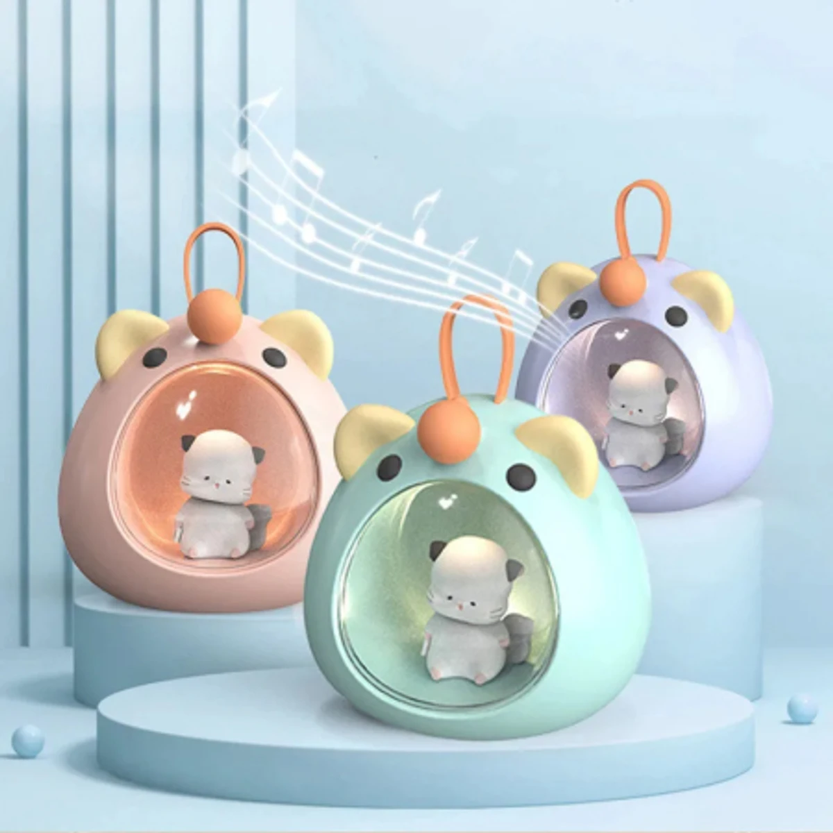 Cartoon Silicone Decoration Lamp Bluetooth Speaker Usb Rechargeable Pet Night Light