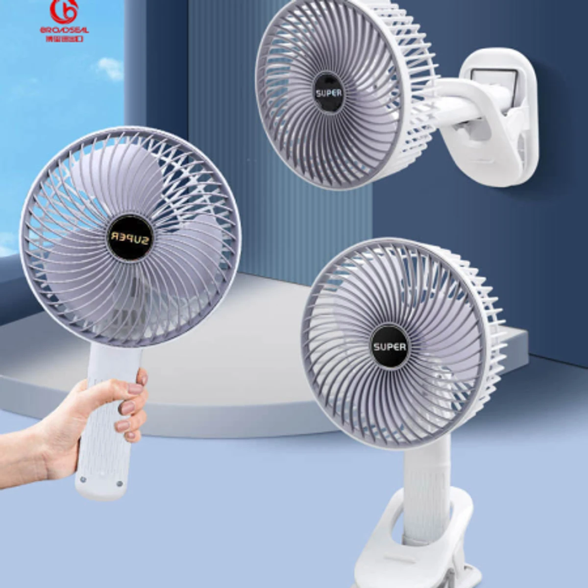 Mini Folding Fan 9 inch Pedestal Standing Fan Portable Usb Rechargeable Tower Table Desk Stand Fan